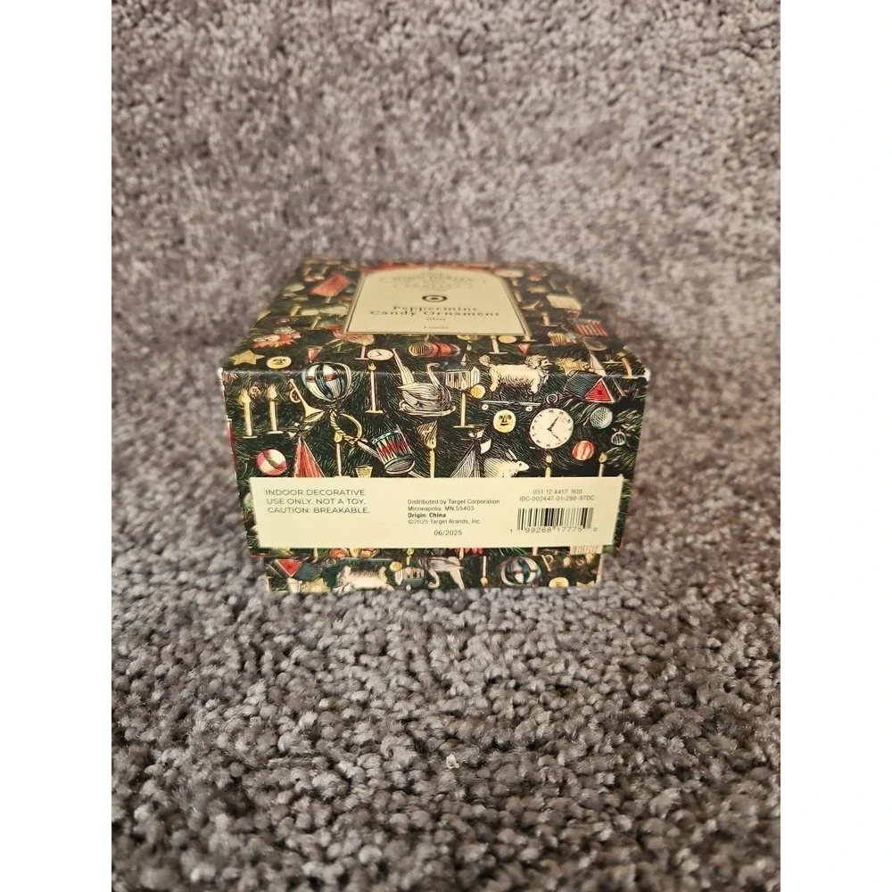 John Derian For Target London Peppermint Candy Glass Ornament LTD ED BRAND NEW.